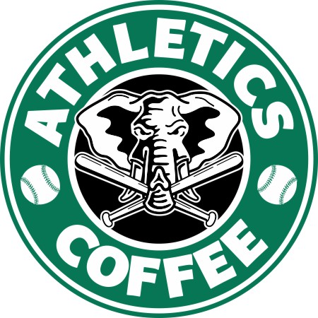 Oakland Athletics Starbucks Coffee Logo vinyl decal